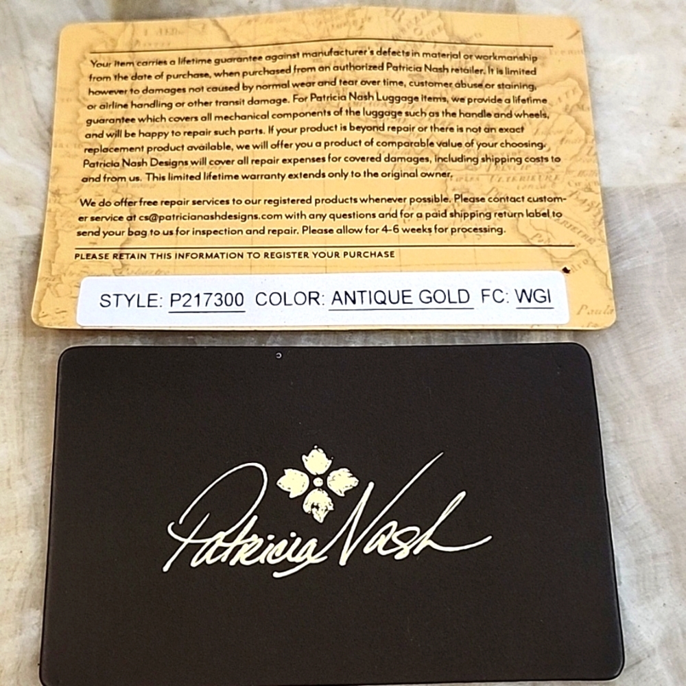 Patricia Nash Bronze Brown Tooled Crossbody NWOT - Picture 7 of 15